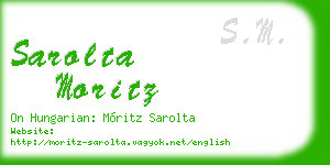 sarolta moritz business card